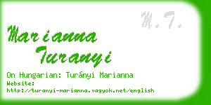 marianna turanyi business card